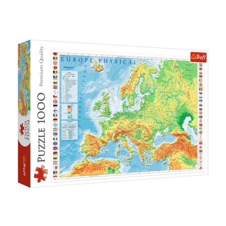 Trefl-Európa domborzati térképe-1000 darabos puzzle