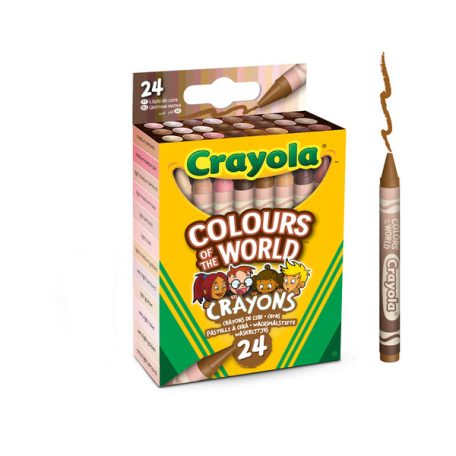 Crayola Sokszínű Világ, bőrszín árnyalatok zsírkréta készlet - 24 db-os