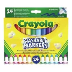 Crayola Tompahegyű, lemosható  24 db-os filctoll 