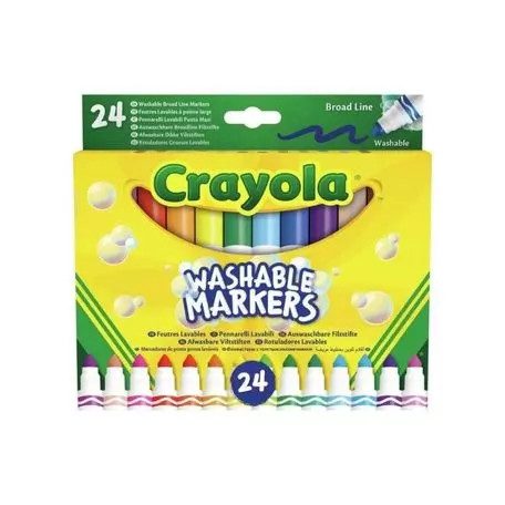 Crayola Tompahegyű, lemosható  24 db-os filctoll 