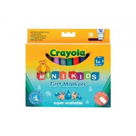 Crayola Mini Kids 12 db tompa hegyű vastag lemosható filctoll